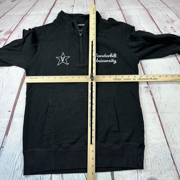 Vanderbilt Commodores Sweatshirt Women Large Black NCAA College 1/4 Zip Pullover - Picture 4 of 7